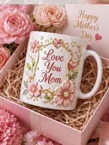 1pc Customized Mug, Personalized Coffee Cup, Custom Anniversary Mug, Valentine's Day Gift, Anniversary Gift, Graduation Gift, Mother's Day Gift, Suitable For Anniversary, Valentine's Day, Mother's Day, Birthday, Father's Day, Graduation Ceremony, Wedding - White - View 6