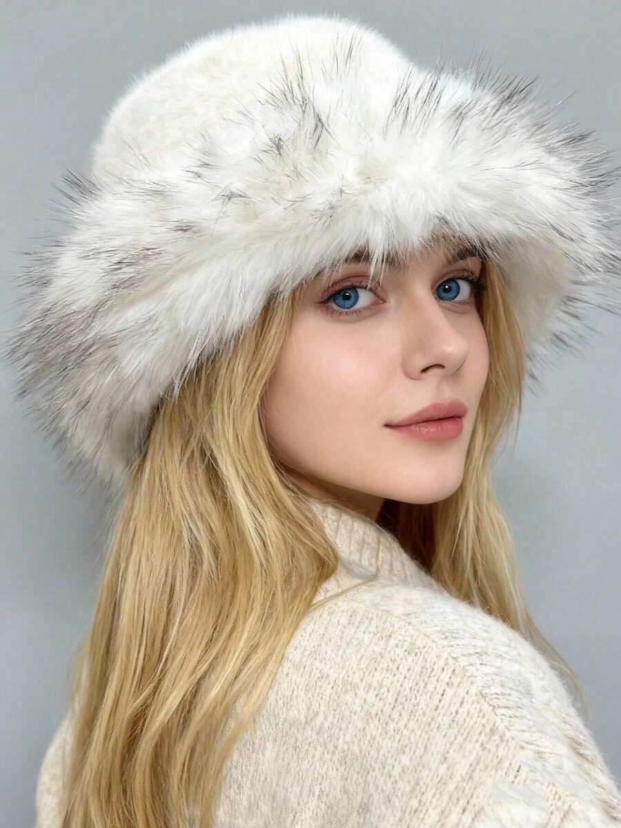 1件女款冬季百搭蒙古帽,秋冬桶帽,加厚保暖,百搭滑雪帽,適合日常出遊、送給親友的禮物、溜冰、滑雪、旅行等多用途 - 彩色 - 查看 1