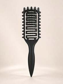 Curly Hair Styling Comb, Multi-Color Plastic Anti-Tangle Comb, Side Tooth Design, Open Back, Tail Handle, Suitable For Curly, Wavy, Thick Hair, Women's Travel Use - Multicolor - View 15