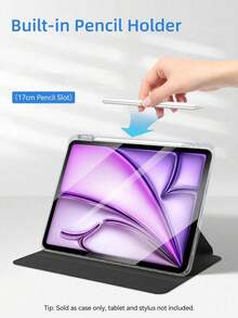 DANYCASE 360°旋转透明亚克力保护壳，兼容iPad A16（2025款）、Air 11/13英寸、M2/M3（2024/2025款）、Pro 11/13英寸、M4（2024款）、Air 5/Air 4（10.9英寸，2022款）、第九代、第八代、第七代（10.2英寸）、第五代、第六代（9.7英寸）、第十代（10.9英寸，2021款）、Pro 11/12.9英寸、Mini 6。 - 黑色 - 查看 5