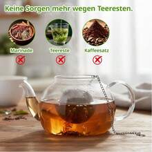 1/3 Piecesstainless Steel Tea Filter, Tea Infuser, Tea Strainer, Tea Set, Office Tea Bag, Soup Bag, Filter Mesh, Tea Filter, Rectangular Shape. - Silver - View 9