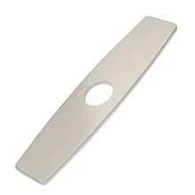 Aquafaucet 10" Kitchen Sink Faucet Hole Cover Deck Plate Escutcheon Brushed Nickel - como en la imagen - Ver 1