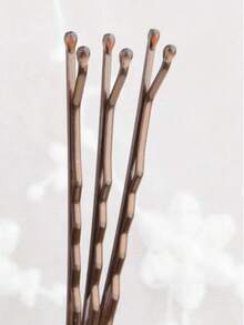 20pcs Coffee Color Hair Clips In Bag - Coffee Brown - View 2