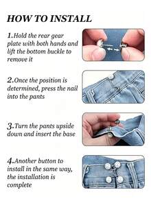 2pcs/4pcs Flower Buckle Belt Fasteners, Detachable Belt Buckle Pins, Belt Accessories, Pants Clips, No-Sew Belt Fasteners - Multicolor - View 7