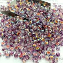 120顆/包 10g 4mm 玻璃種子珠,極光系列優質染色芯紋理,適用手工串珠DIY手工藝、服飾編織、刺繡等 - 4mm電鍍彩米珠15色 - 查看 25