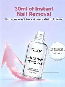 GLOZ 30ml 精準指甲油卸除液，適用於美甲貼紙，多功能指甲油卸除液，溫和凝膠指甲油卸除液，不含丙酮指甲油卸除液 - 無色 - 查看 10