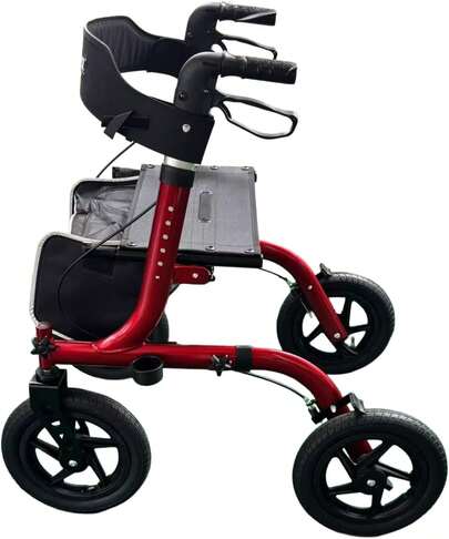 Rollator Todo Terreno con Llantas de 30cm y asiento| Para interiores y exteriores| Diseñado para México| Andadera para Adultos