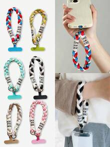Multi-Color Braided Phone Lanyard, Detachable Metal Buckle Phone Strap, Anti-Loss Phone Charm, Anti-Drop Phone Strap, Suitable For Daily Use And Travel, Fashionable And Functional Phone Lanyard - Multicolor - View 2