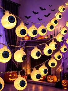 1PC Halloween Glowing Eyeball LED String Lights, Halloween Costume Atmosphere Ghost Festival Theme Decoration Desktop Scene Lighting, Glowing Halloween Atmosphere Holiday Decoration Lights - Multicolor - View 3