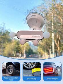 Universal Car Phone Holder - Multi-Functional Dashboard Suction Cup Mount, Gravity Auto-Clamping, Shock-Proof & Stable, Foldable Design, Easy Installation & Convenient Use, With Cute "Hi, I'm Baby" Text, Suitable For Navigation, Applicable To Car, Home, Office And Other Places, Essential Gift For All Drivers, Especially Suitable As A Gift For Women, Car Accessories - Upgraded Version - View 9