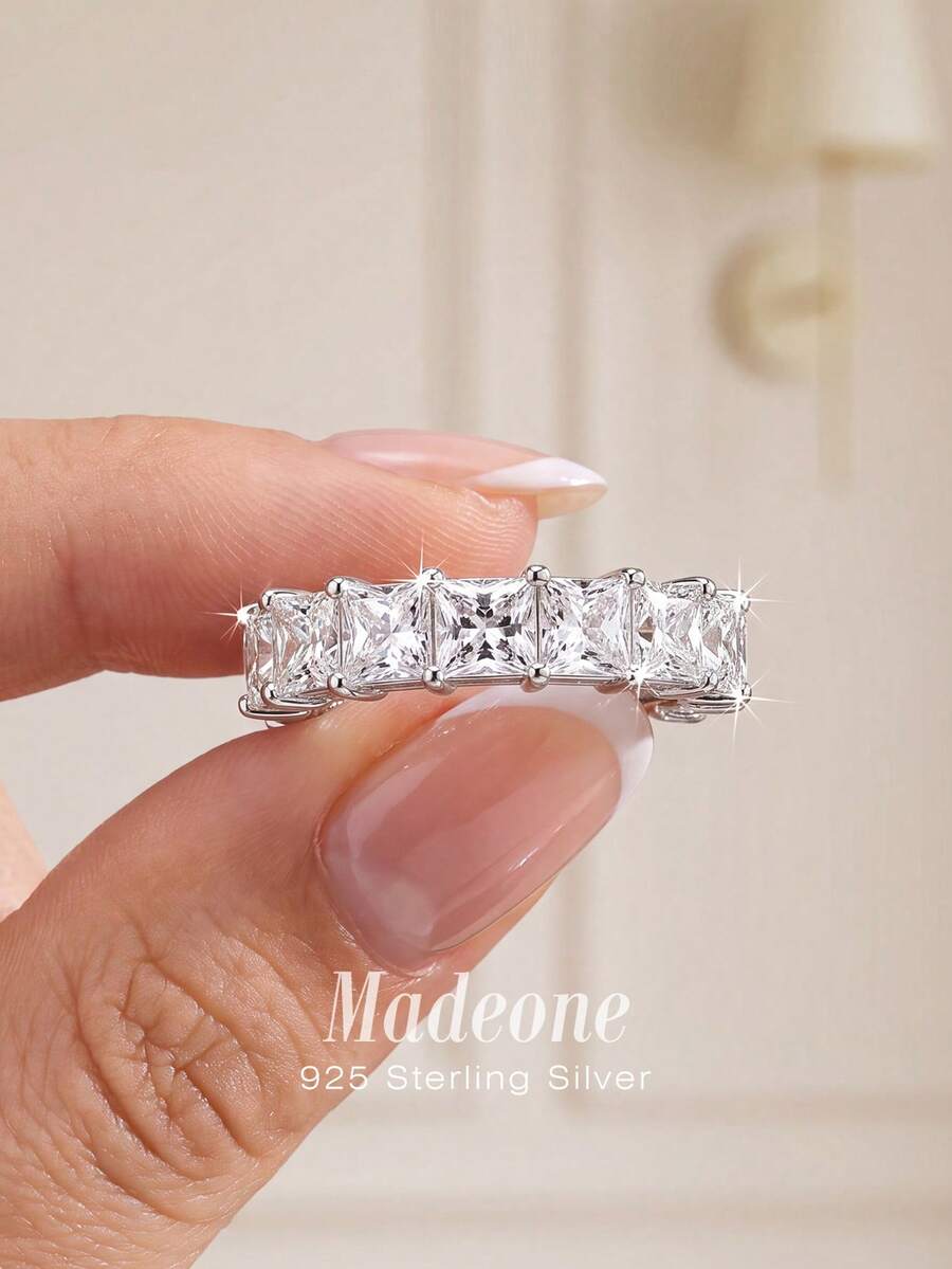 MADEONE 1pc Fashion Minimalist Geometric Design Ring, Suitable For Women's Daily Commute Wear, Also Can Be Used As Decorative Ring Or Party Accessory, Jewelry Gift. - Square - View 1