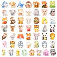 50pcs Cute Mini Animal Stickers, Cat & Dog Patterns, Suitable For Journals, Walls, Phone Decoration, DIY, Back To School School Supplies - A - View 12