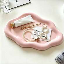 1 pieza Organizador de joyas moderno - Elegante soporte de exhibición para collares, pulseras y aretes - Bandeja de resina de plástico ABS duradero - Regalo perfecto para Navidad, cumpleaños, boda, Día de San Valentín para mujeres y hombres - Adecuado para tocador, escritorio y decoración de fiestas - Bandeja de almacenamiento de joyas - Multicolor - Ver 10