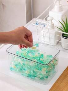 1pc Laundry Detergent Storage Box, Desktop Cotton Swab Organizer - Multi-color - View 6