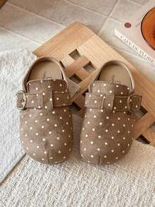 1 Pair 2026 New Style Children's Fashion Polka Dot Slippers Indoor/Outdoor Casual Shoes Lightweight Anti-Slip Wear-Resistant - Khaki - View 3