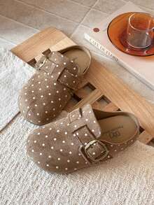 1 Pair 2026 New Style Children's Fashion Polka Dot Slippers Indoor/Outdoor Casual Shoes Lightweight Anti-Slip Wear-Resistant - Khaki - View 2