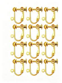 6/10/20pcs Klip Telinga Spiral Stainless Steel Aksesoris Anting dengan Bantalan Telinga Berputar, Cocok untuk Wanita Tanpa Tindik Telinga, Pembuatan Anting DIY - Klip telinga - View 8