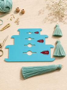 Adjustable Plastic Tassel Maker, Square Teal DIY Tool, Suitable For Craft Enthusiasts - Multicolor - View 4