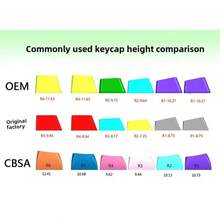 Multi-Color Semi-Transparent Character OEM Profile ABS Double-Shot 113 Keys Keycaps Compatible With All MX-Type Mechanical Keyboard Switches - View 4