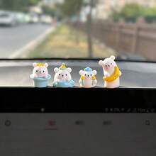 4件組創意可愛魔力熊車用儀表板桌面擺飾 DIY 車內裝飾 辦公桌電腦螢幕景觀裝飾配件 - 魔法熊 - 查看 7