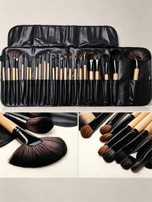 MAANGE 21/24 Peças Conjunto de Pincéis de Maquiagem Profissional com Bolsa de Armazenamento, Pincel de Pó, Pincel de Blush, Pincel de Contorno, Pincel de Base, Pincel de Sombra de Nariz, Pincel de Sombra de Olhos, Pincel de Delineador, Pincel de Sobrancelha, Pincel de Lábios, Pincel de Detalhe, Uso Diário de Maquiagem, Conjunto de Acessórios de Viagem, Presente Ideal para Mulheres. - Multicolorido - Visão 1