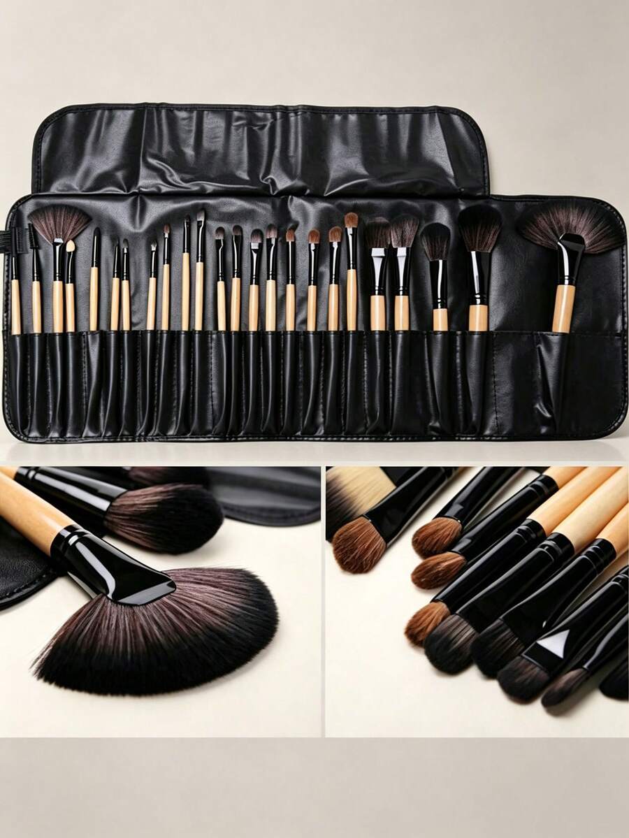 MAANGE 21/24 Peças Conjunto de Pincéis de Maquiagem Profissional com Bolsa de Armazenamento, Pincel de Pó, Pincel de Blush, Pincel de Contorno, Pincel de Base, Pincel de Sombra de Nariz, Pincel de Sombra de Olhos, Pincel de Delineador, Pincel de Sobrancelha, Pincel de Lábios, Pincel de Detalhe, Uso Diário de Maquiagem, Conjunto de Acessórios de Viagem, Presente Ideal para Mulheres. - Multicolorido - Visão 1