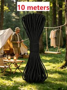 10/50/100m Black Nylon Braided Rope, Durable Twisted Polypropylene Cord, Suitable For Outdoor Use, Clothesline, Tent DIY, Handicraft And Binding - Multicolor - View 20