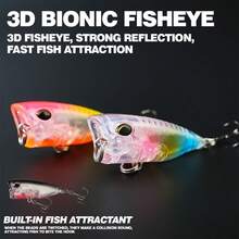 Mixed Fishing Lure Set With Storage Box, Minnow Crankbait Popper Metal Spoon Soft Worm Artificial Baits, Portable Lure Tackle Kit For Freshwater Saltwater Bass Trout Angling - Multicolor - View 5