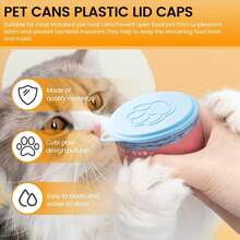2 Pcs Reusable Pet Dog Can Tin Food Covers With Print Fresh Pet Cans Plastic Lid Caps-Random Color - View 4