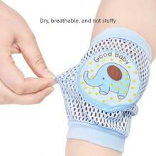 2 Pairs Baby Knee Pads, Infant Walking & Crawling Protective Gear, Children Knee Guards, Mesh Breathable Design - Multicolor - View 4
