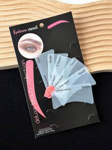 6PCS Reusable Eyebrow Stencil Template, Brow Shaping Mold For Eyebrow Makeup And Styling, Beauty Eyebrow Shaping Tool, For Daily Makeup And Beginners - Multicolor - View 3