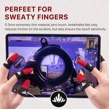 Gaming Finger Sleeves Thumb Protector Gloves For Mobile Gamers Grip Pro, Lightweight, Breathable & Sweat-Absorbent, With Storage Box - Multicolor - View 7