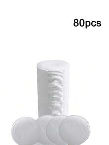 160pcs Facial Makeup Remover Pad Pads, Soft & Lint-Free, Super Absorbent, Suitable For All Skin Types, Can Be Used For Makeup Removal, Toner Application, Facial Cleansing, Nail Care, Face Towel, Cotton Buds, Makeup Wipes - White - View 10