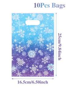 10/25/50pcs Christmas Gift Bags, Snowflake Pattern Gift Packaging Bags, Christmas Party Decoration Tote Bags, Merry Christmas Decorations, Christmas Party Supplies, Christmas Gift Wrapping Materials, Christmas Table Decor, Christmas Shopping Bags, Durable Plastic Bags, Christmas Kitchen Packaging Supplies, Christmas Eve Decorations, Indoor Christmas Decor, Christmas Decorations, Christmas Gifts, Party Favors, 2027 New Year Decorations - Snowflake - View 11