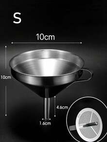 1 Set Corong Stainless Steel, Saringan Corong Anti Bocor Minyak, Alat Menuang Minyak Dapur dengan Diameter Besar untuk Penggunaan Rumah Tangga, dan Saringan Klasifikasi Merupakan Corong Serbaguna - MultiWarna - View 10
