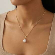 1pc Faux Pearl Pendant Women's Fashion Necklace Jewelry, Gift Accessory - Style a - View 1