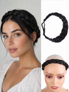 Double-Strand Braided Headband/Headband, Adjustable Casual Synthetic Headband, Suitable For Women's Everyday Wear And Parties. - Multicolor - View 13