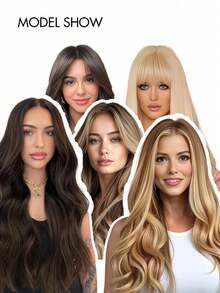Tóc nối Micro Ring 50 sợi tóc thật thẳng, tóc nối highlight pop-up, phụ kiện cho lễ hội, hòa nhạc, du lịch mùa hè và kỳ nghỉ - Nô lệ - Xem 10