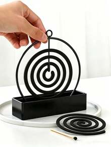 2/1 Mosquito Coil Holder, Sandalwood Mosquito Coil Holder, Mosquito Coil Holder, Sandalwood Mosquito Coil Holder, Metal Material, Suitable For Hanging Or Sandalwood, Suitable For Decorating Living Room/Bedroom And Outdoor Camping/Garden/ - Multicolor - View 1