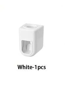 1pc Wall-Mounted Automatic Toothpaste Dispenser, Hands-Free No-Drill Slouchy Toothpaste Squeezer With Toothbrush Holder, Space-Saving Easy Installation No Power Needed, Plastic Bathroom Accessory, Suitable For Home, Dorm, Back To School Season - Multi-color - View 9