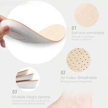 EVA Thickened Inner Padding, Soybean Fiber, Sweat-Absorbing & Deodorizing, Breathable Shoe Insoles, Insertable, Unisex, 1 Pair - EU 41-45 - View 3