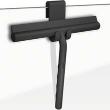 Window Squeegee With Hook - Professional Shower Squeegee - Shower Squeegee - Streak-Free - High-Quality Silicone - Anti-Slip (Black, 21 Cm) - Black - View 7