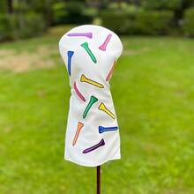 Colorful Golf Club Head Covers, Suitable For Drivers And Utility Clubs, Popular Protective Covers For Cross-Border, Universal Golf Head Caps. - White - View 11