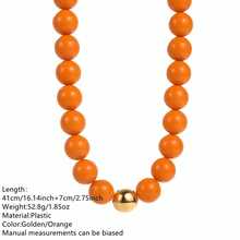 1 Set Macaron Style Stainless Steel Women's Pendant Necklace With Bead/Fish Design, Suitable For Vacation And Travel Wear - Yellow Gold - View 12
