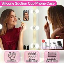 1 Pc Silicone Suction Cup Phone Holder, Universal Anti-Slip Mobile Phone Stand, Multi-Functional Cell Phone Mount, Essential Portable Phone Accessory For Daily Use - Silicone Phone Suction Cup - View 10