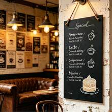 1 SET Of 10PCS Acrylic Message Board Wall-Mounted Small Blackboard, Erasable Menu Display Sign, Advertisement Board, Milk Tea And Coffee Shop Price List, Home Decoration Board - Mounting Plate - View 2
