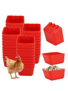 Cage-Style Cup Bird Feeder/Water Bowl, Suitable For Feeding And Watering Rabbits, Cats, Puppies And Chickens; Suitable For Waterers And Water Bottles For Pigeons, Quails, Parrots, Rabbits And Poultry - Multiple Styles - View 2