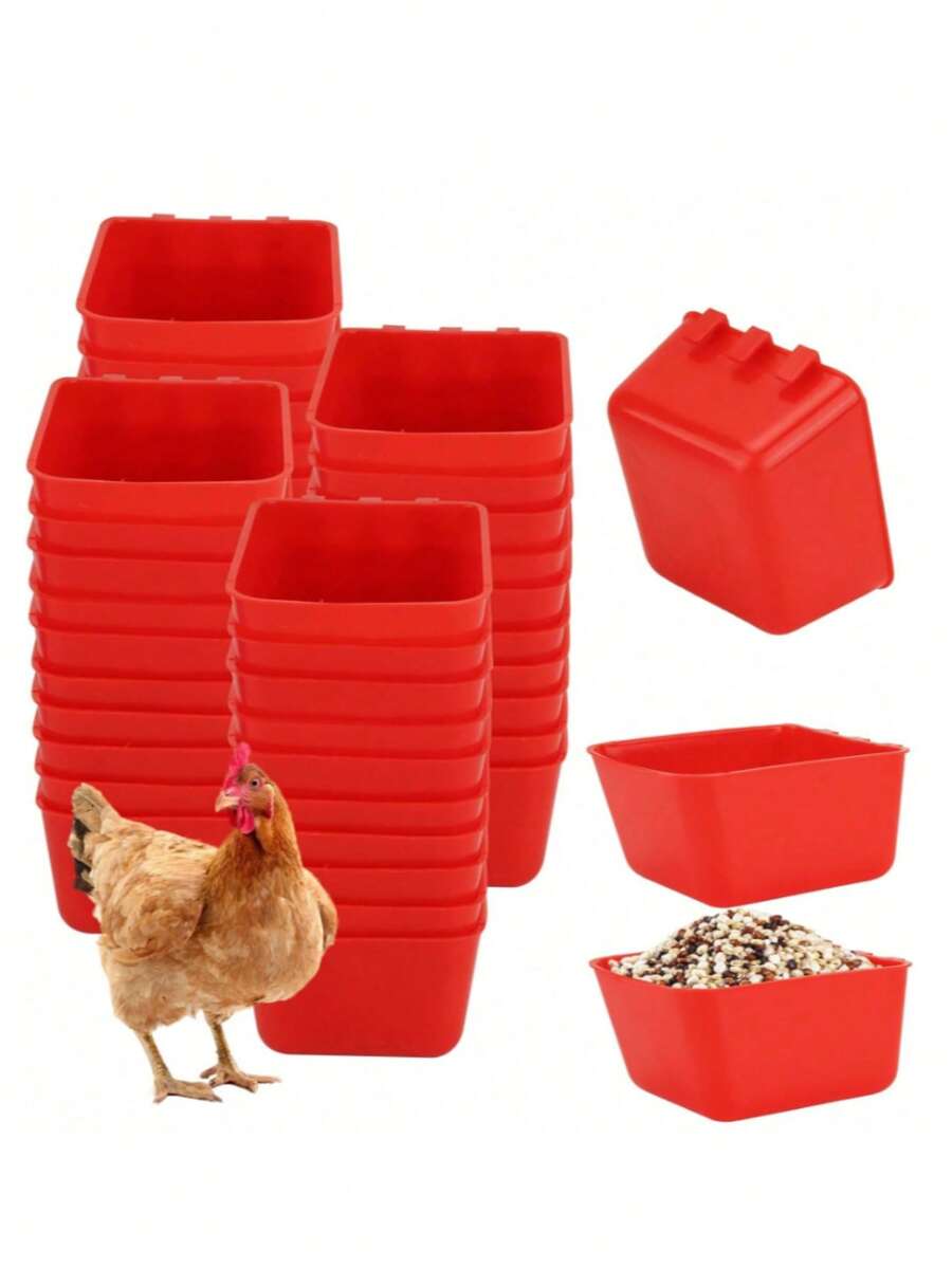 Cage-Style Cup Bird Feeder/Water Bowl, Suitable For Feeding And Watering Rabbits, Cats, Puppies And Chickens; Suitable For Waterers And Water Bottles For Pigeons, Quails, Parrots, Rabbits And Poultry