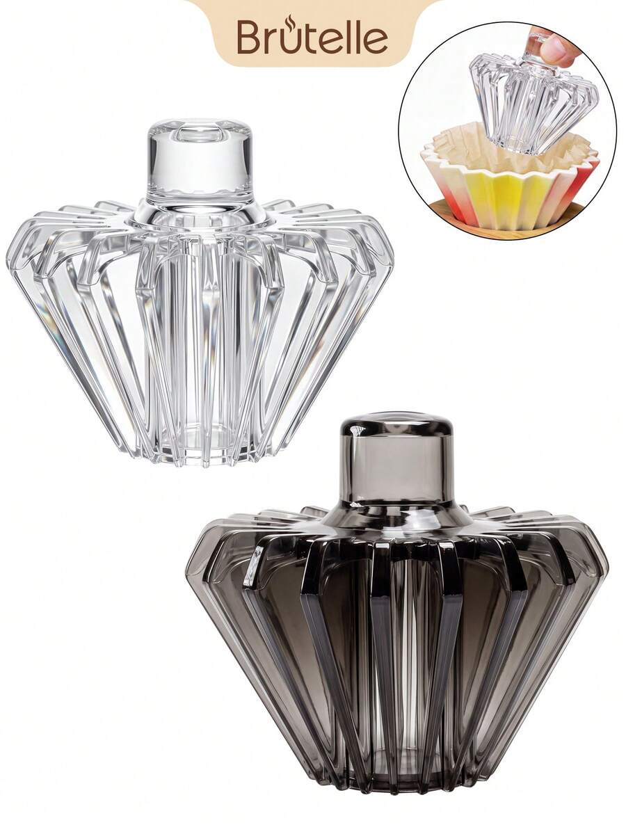 Brutelle A Tamper de Papel para Café en Forma de Diamante Duradero, un Accesorio Esencial para Preparar Café de Goteo Adecuado para Tazas de Filtro Estilo V-60.