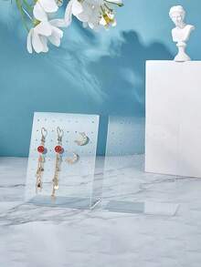 Acrylic Earring Display Stand, Transparent Earring Jewelry Storage Rack, Retail Marketing Home Storage, Back To School Essential - Multicolor - View 7